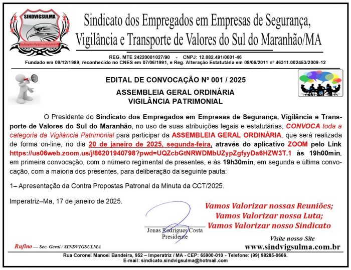 Edital Convocao 001-2025