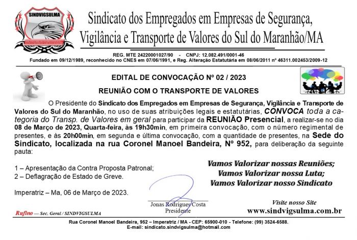 Edital Convocao pra Impresso e Rede Social