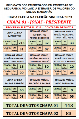 Resultado da Eleio Sindical 2023