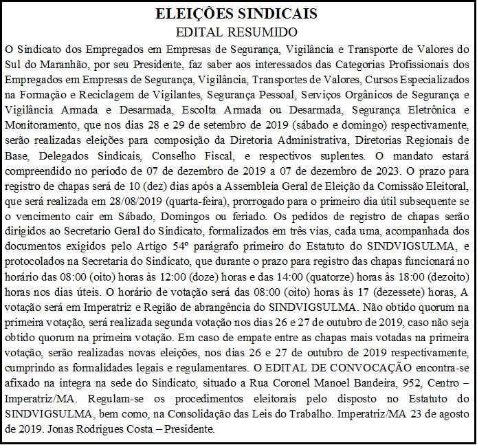 Eleio Sindical 2019